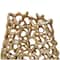 15" Gold Aluminum Vase with Freeform Open Lattice